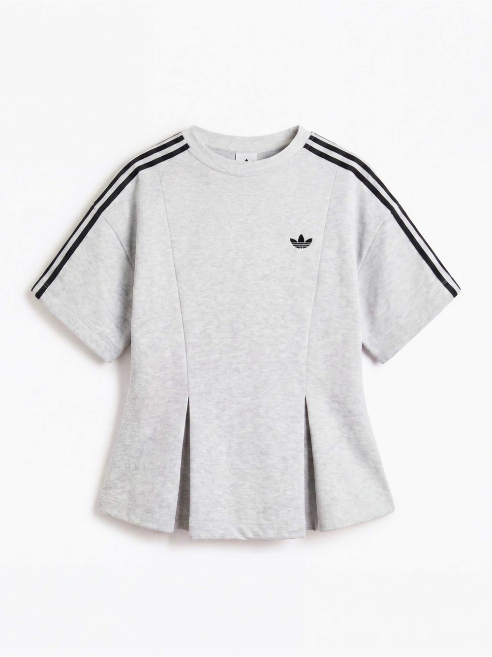 adidas Originals x ASOS Gray T-Shirt Waist Detail Peplum Top